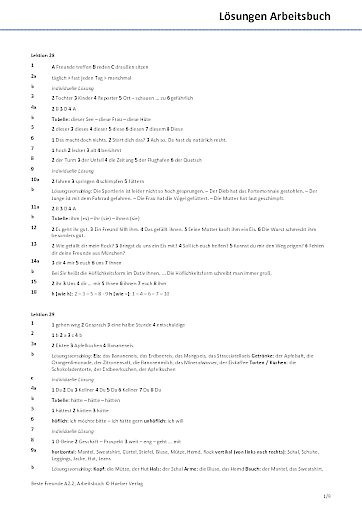 L&ouml;sungsschl&uuml;ssel Arbeitsbuch