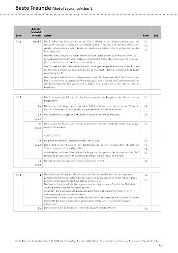 Unterrichtsplan