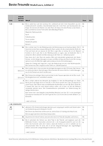 Unterrichtsplan