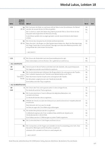Unterrichtsplan