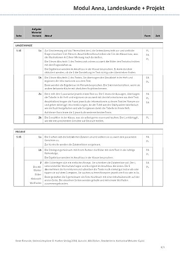 Unterrichtsplan