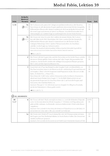 Unterrichtsplan